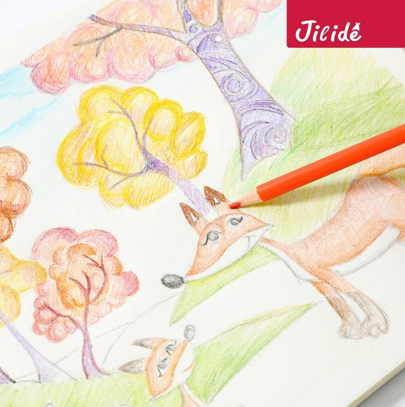 YSJILIDE Erasable Colored Pencils Set for Adults and Kids 48 Count Coloring Pencils for Drawing, Sketching, Adult Coloring Books with Eraser, Sharpener, Canvas Pencil Roll Wrap Back to School Supplies - Image 4